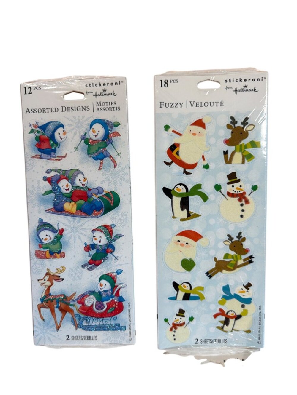 Stickeroni Holiday Sticker Lot Christmas Hallmark Grinch Snowmen Winnie The Pooh - Picture 4 of 6